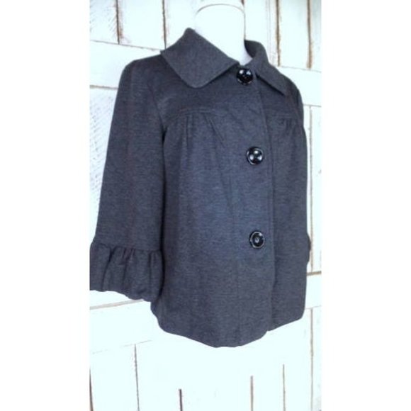 Vintage 90s lightweight grey knit blazer jacket - Picture 3 of 5